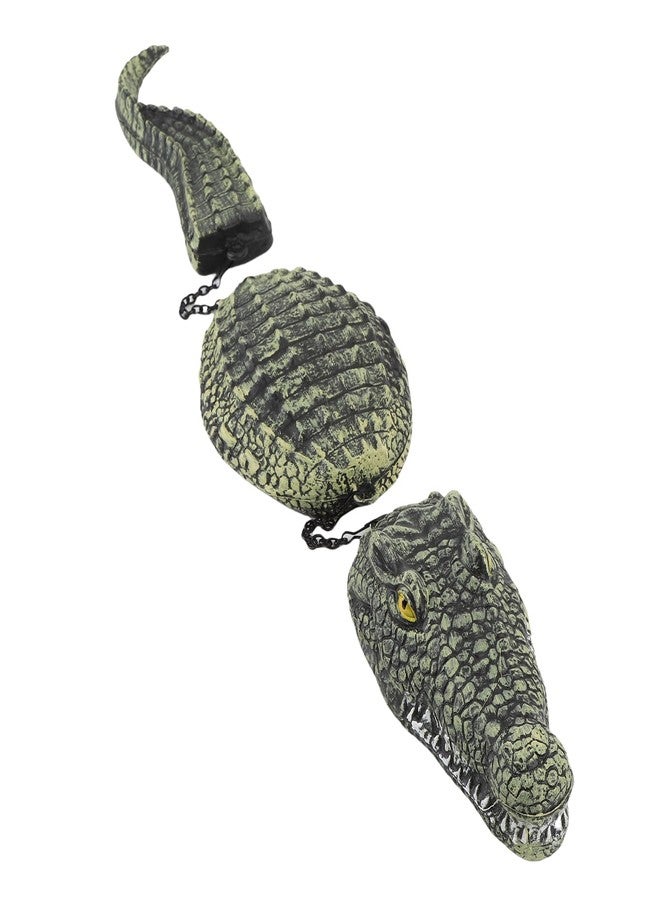 Denash Pond Floating Alligator Head,Outdoor Pools Float Fake Head,3 Section Floating Sculpture Decoration for Garden Pool Decoration - Image 1