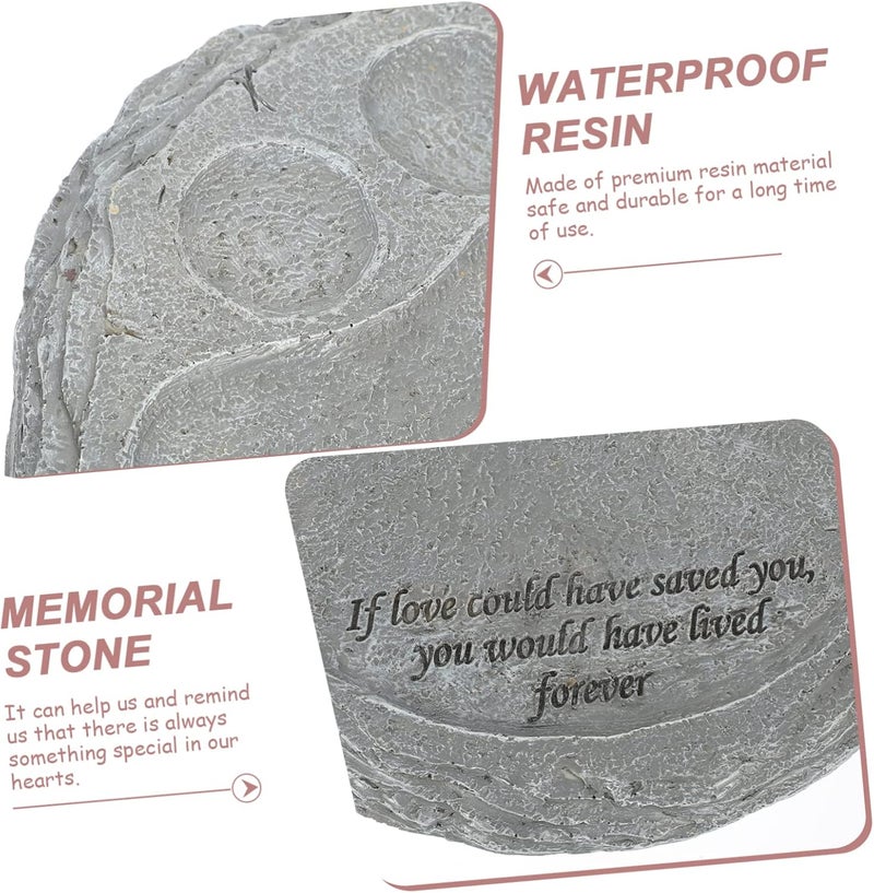 نصب تذكاري للحيوانات الأليفة من سوبفوكس (SUPVOX Pet Memorial Tombstone) مصنوع من الراتنج، مناسب للاستخدام في الحديقة أو الداخل، تصميم فريد لتكريم الحيوانات الأليفة المحبوبة، نصب تذكاري خارجي للكلاب. - Image 3