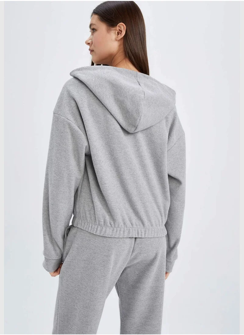 DeFacto Woman Hooded Knitted Sweatshirt