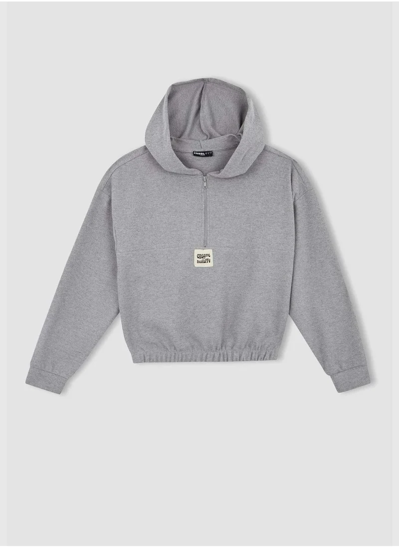 DeFacto Woman Hooded Knitted Sweatshirt