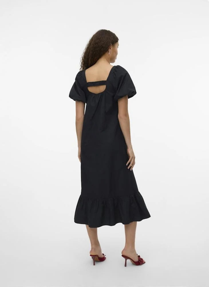 VERO MODA Square Neck  Midi Dress