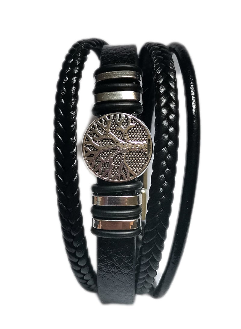 CARYINO Men's Watch with Set of High-end Leather Bracelets  - Image 3