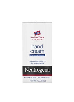 Norwegian Formula Moisturizing Hand Cream Formulated With Glycerin For Dry, Rough Hands, Fragrancefree Intensive Hand Lotion, 2 Oz