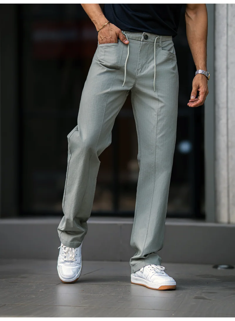 Maniac  Maniac Mens Solid Light Green Cotton Trackpant for Men | Best Price UAE