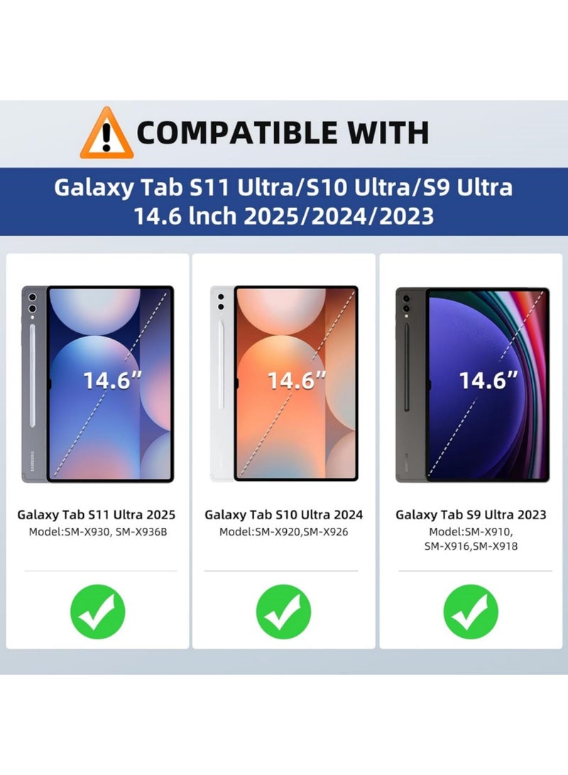 اووكاي [عبوة من قطعتين] واقي شاشة ورقي متوافق مع جهاز Samsung Galaxy Tab S11 Ultra مقاس 14.6 بوصة 2025، غشاء غير لامع مضاد للتوهج ومقاوم للكسر والخدش، غشاء PET لجهاز Galaxy Tab S10 Ultra/S9 Ultra مقاس 14.6 بوصة - Image 2
