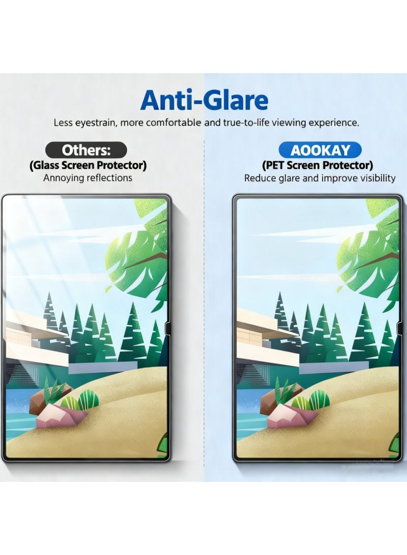 اووكاي [عبوة من قطعتين] واقي شاشة ورقي متوافق مع جهاز Samsung Galaxy Tab S11 Ultra مقاس 14.6 بوصة 2025، غشاء غير لامع مضاد للتوهج ومقاوم للكسر والخدش، غشاء PET لجهاز Galaxy Tab S10 Ultra/S9 Ultra مقاس 14.6 بوصة - Image 5