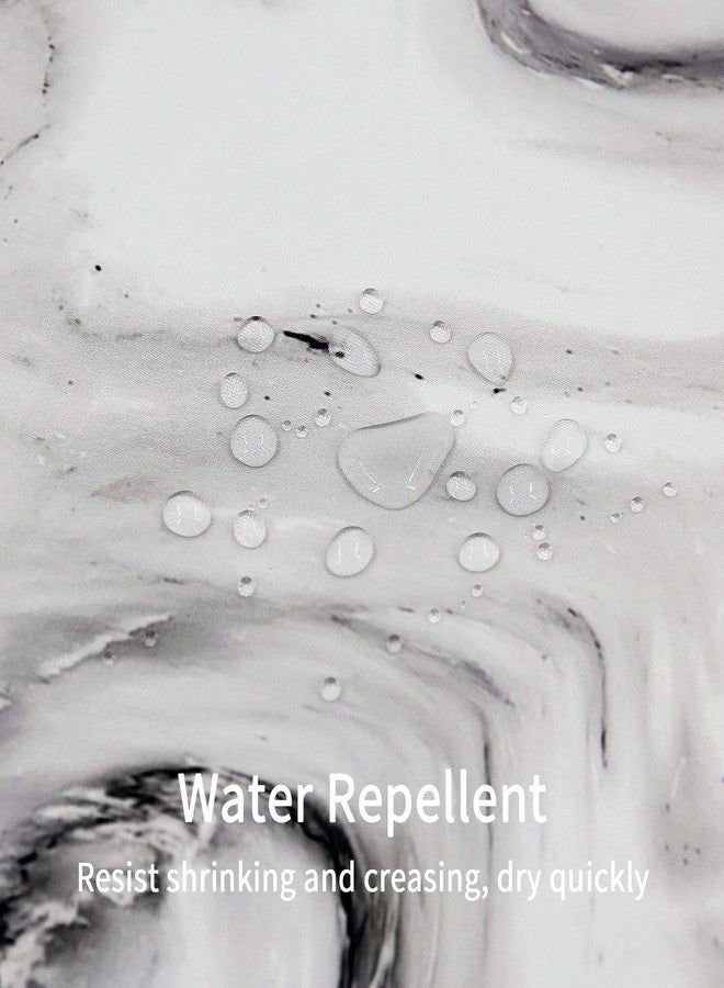 MitoVilla Grey Marble Shower Curtain Set, Abstract Modern Shower Curtain for Bathroom Decor, Luxury Standard Shower Curtain for Bathtub, Waterproof Washable Fabric Shower Curtain, 72 x 72 - Image 3