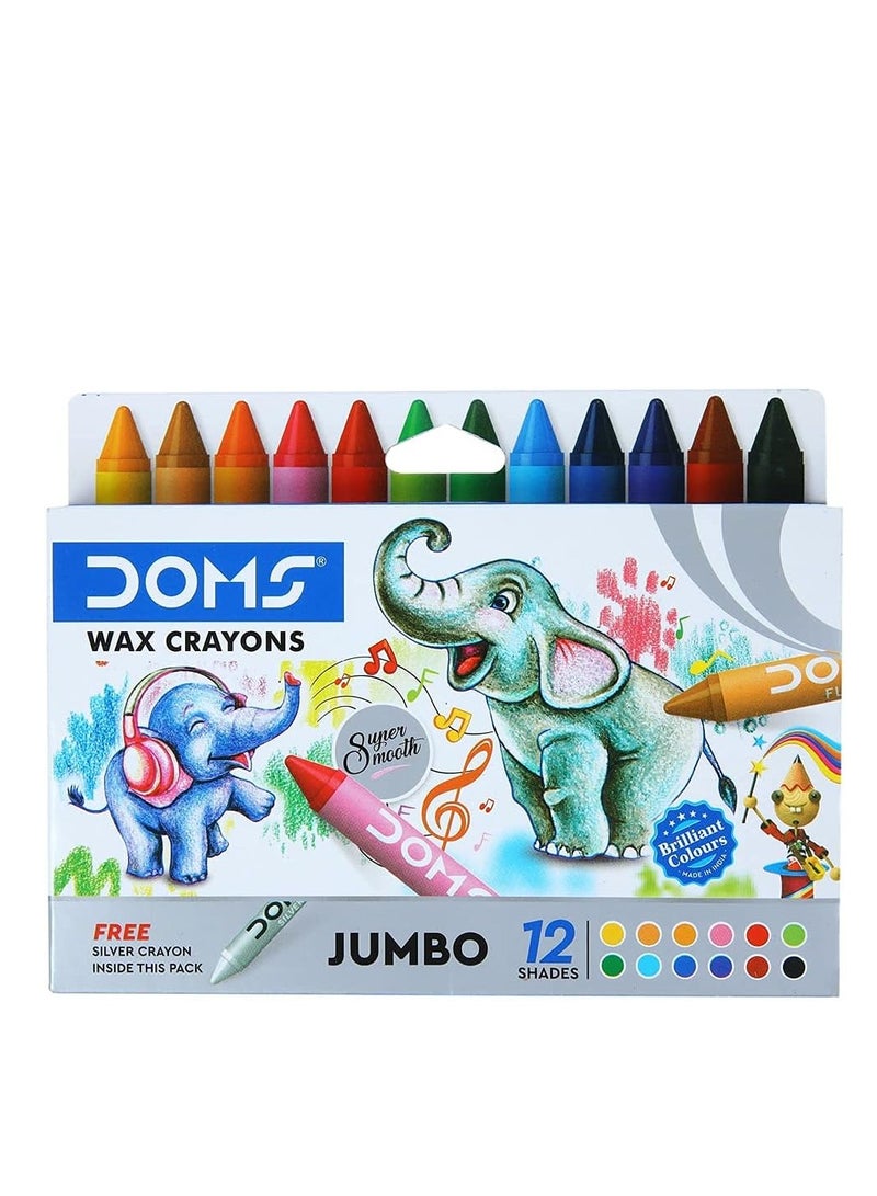 Doms Jumbo Wax Crayons 12-Shades - Image 1