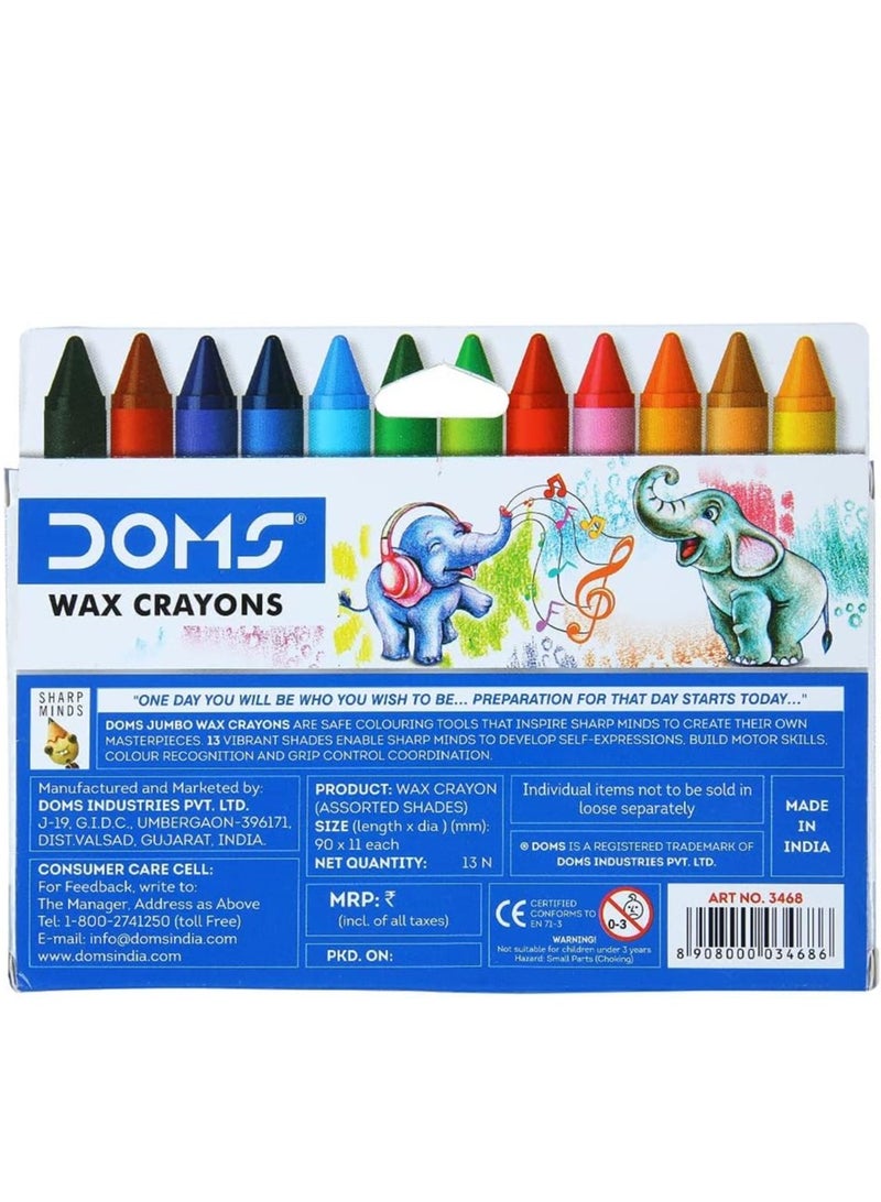 Doms Jumbo Wax Crayons 12-Shades - Image 4
