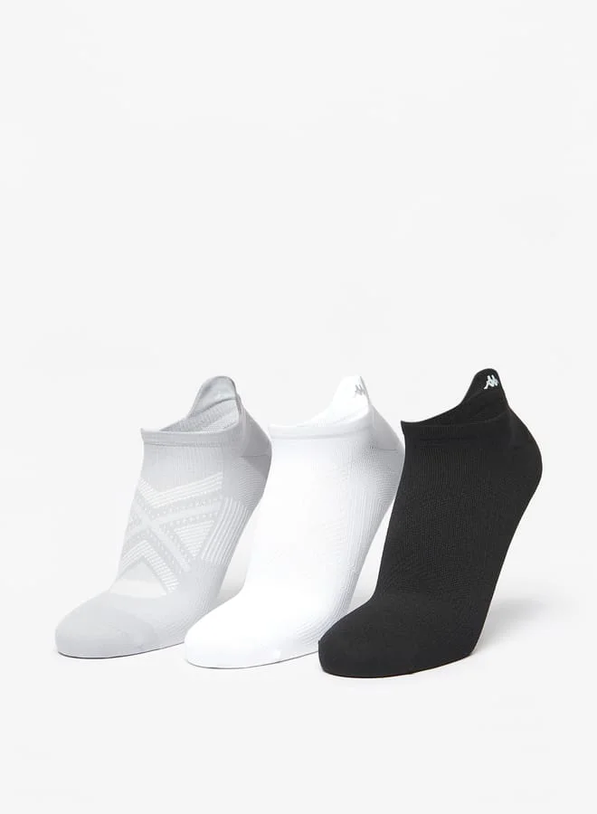 Kappa Men's Textured Ankle Length Performance Socks - Set of 3