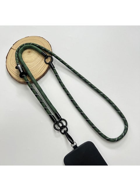 Three-in-one Back Clip Mobile Phone Sling Multi-functional Detachable Sling Neck High-end Camera Strap Mobile Phone Sling-Specification:Three-in-one【61#Green, Black And White】switchable Wrist★Halter★Crossbody