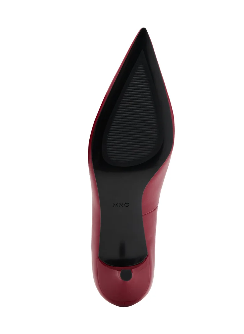 Mango 70-ROJO Kitten Heel Pointed Toe Shoe for Women | Best Price UAE