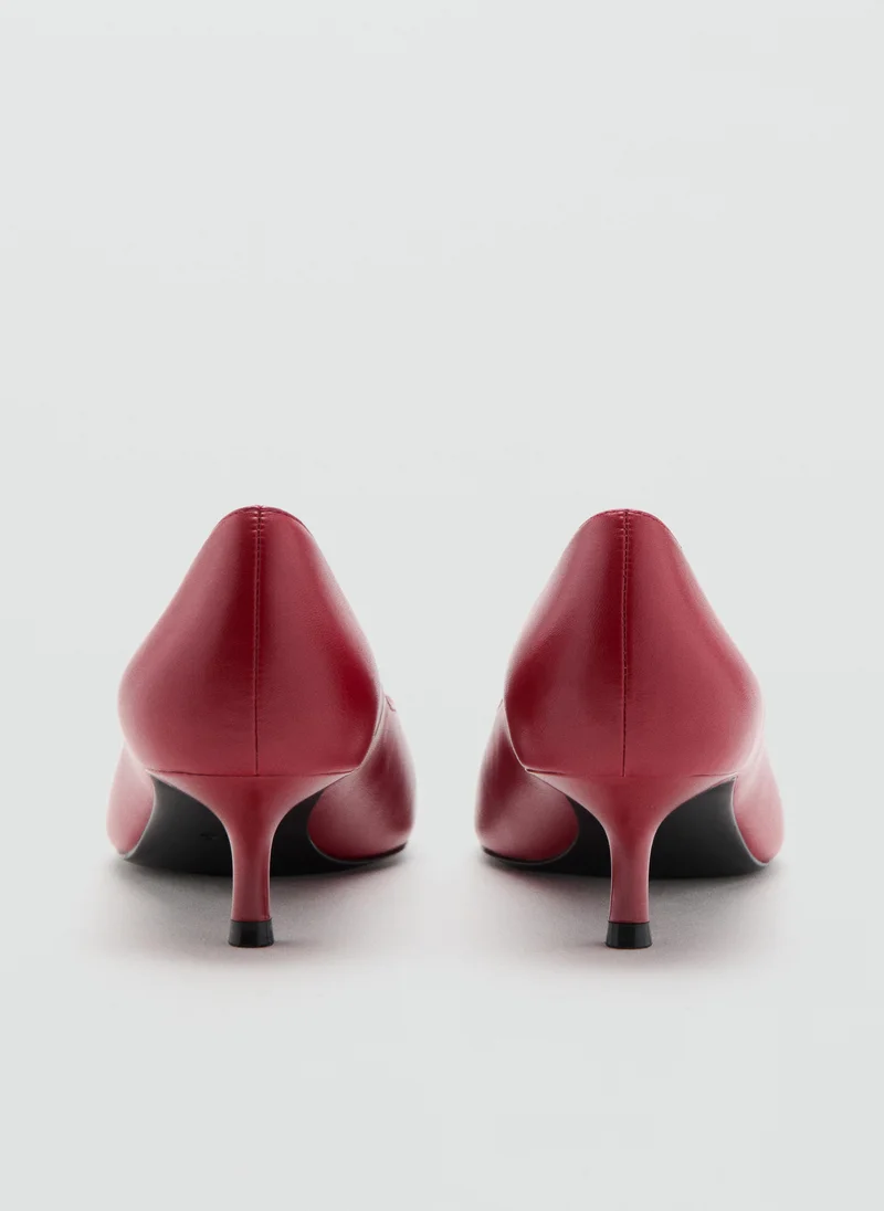 Mango 70-ROJO Kitten Heel Pointed Toe Shoe for Women | Best Price UAE