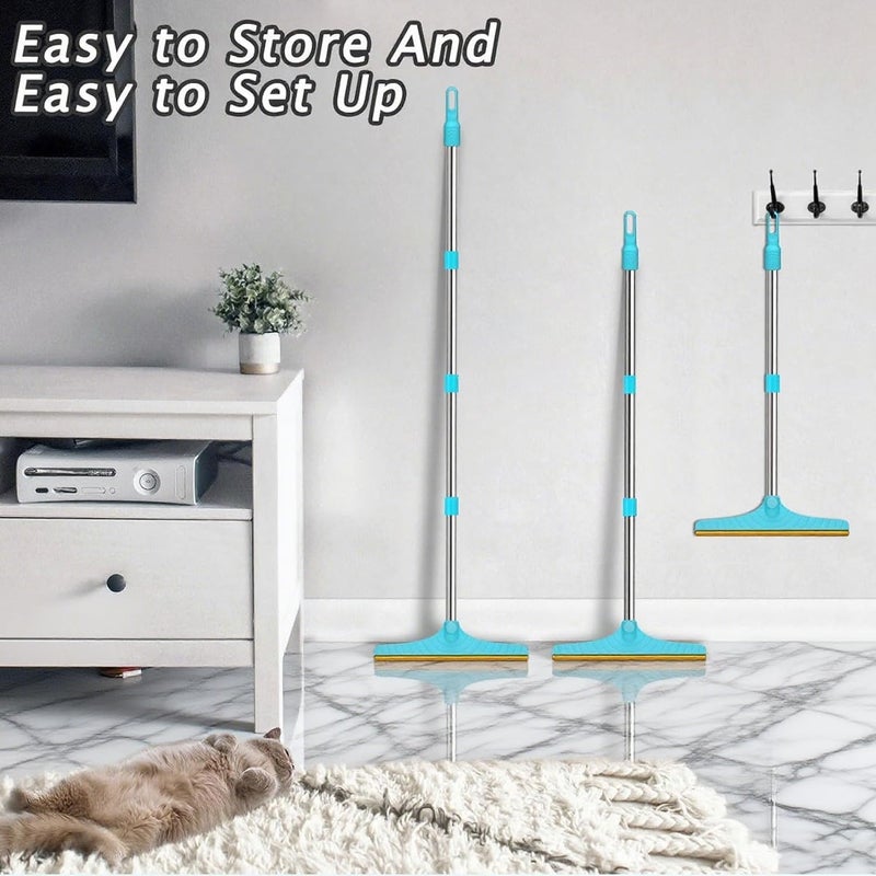 jjojcll Carpet Rake for Pet Hair Removal - Reusable Pet Hair Remover, 60” Adjustable Long Handle Cat Dog Carpet Rake Scraper, Dog Hair Rake Brush for Rugs, Mats, Couch - Image 4