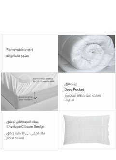 Donetella Comforter Set 4-Pcs Single Size Bed Fits (120 x 200 Cm) Bedding With Pompom Lace And Removable Filler, Coral Pink  - Image 5