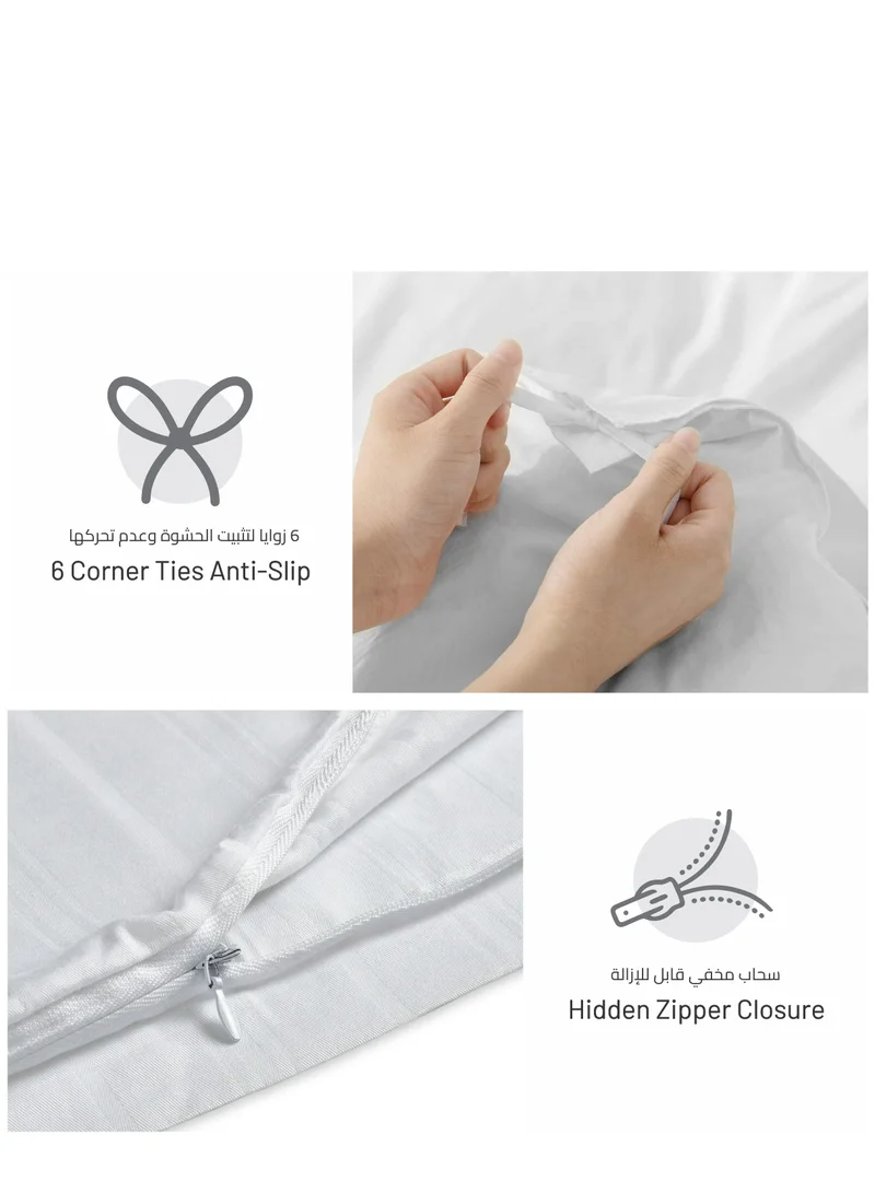 Donetella Comforter Set 4-Pcs Single Size Bed Fits (120 x 200 Cm) Bedding With Pompom Lace And Removable Filler, Coral Pink