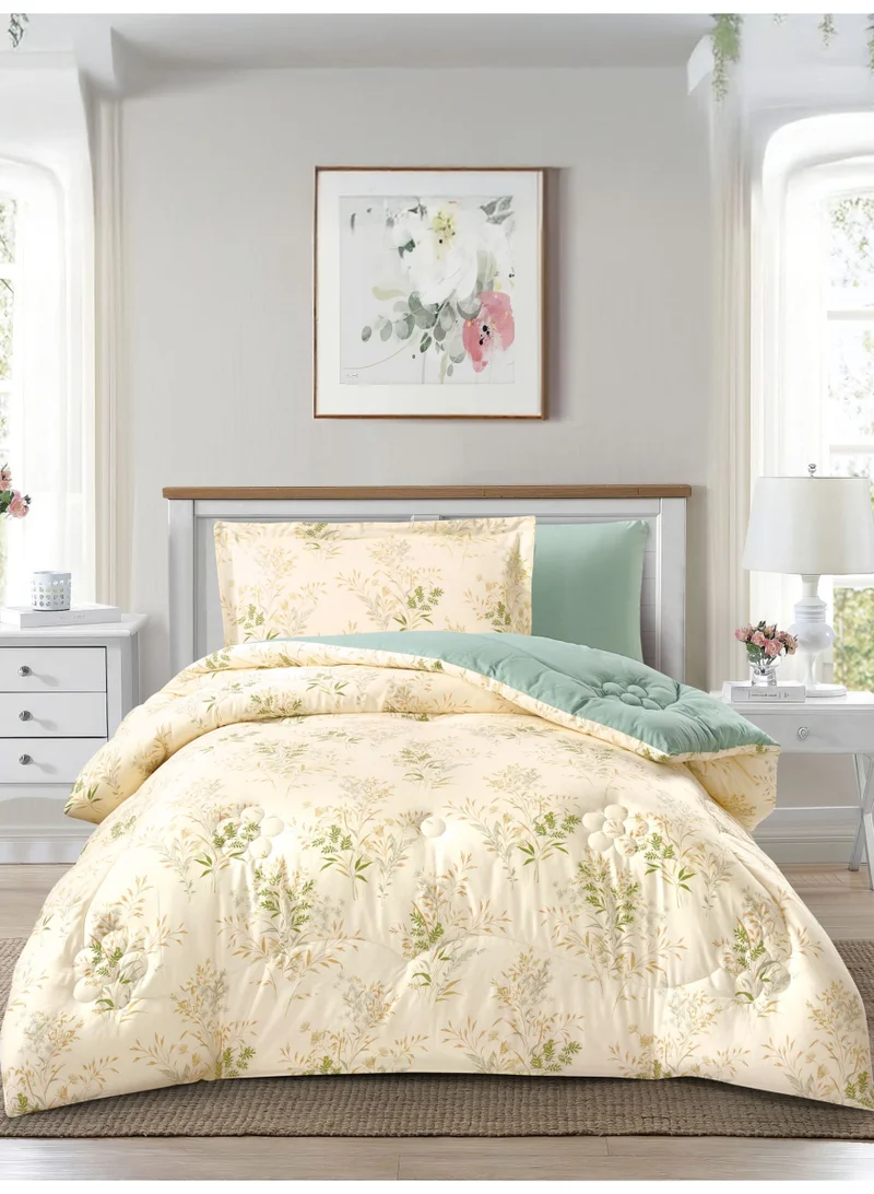 دوناتيلا طقم مفرش ناتشورال كولكشن مشجر 4 قطع مقاس مفرد ونص 140×200 قطن طبيعي 230 غرزة