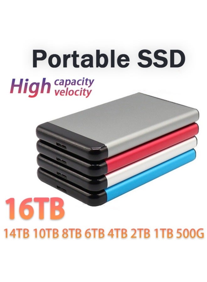 2.5 Inch Hard Disk Box 3.0/3.1 SATA Serial Port Notebook SSD Solid State External Mobile Hard Disk Box 3.1-Capacity:10TB-Interface:Black Gray  - Image 2