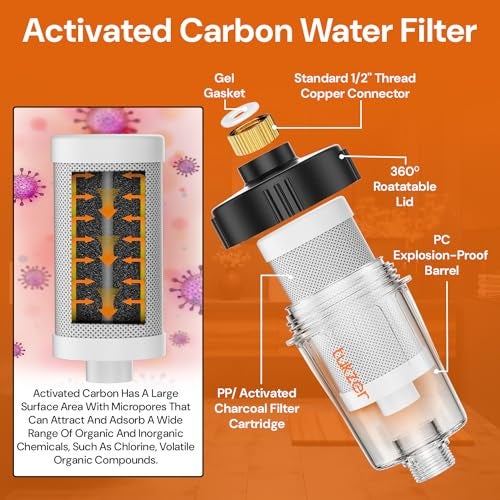 Tukzer Washing Machine Filter, Hard Water Softener for Shower Head,Gyser, Dishwasher| Multi-Layered Activated Carbon, Advanced Filtration Removes Chlorine Chemicals Sediments,Sand,Eggs, Algae, Rust, 5 - Image 2