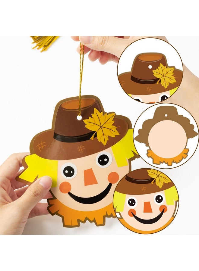 BeYumi 40Pcs Fall Scarecrow Head Craft Kit Diy Scarecrow Craft Autumn Thanksgiving Art Craft Make Your Own Scarecrow Head Set Home Classroom Game Activities Art Supplies Decor For Kindergarten Kids - Image 4
