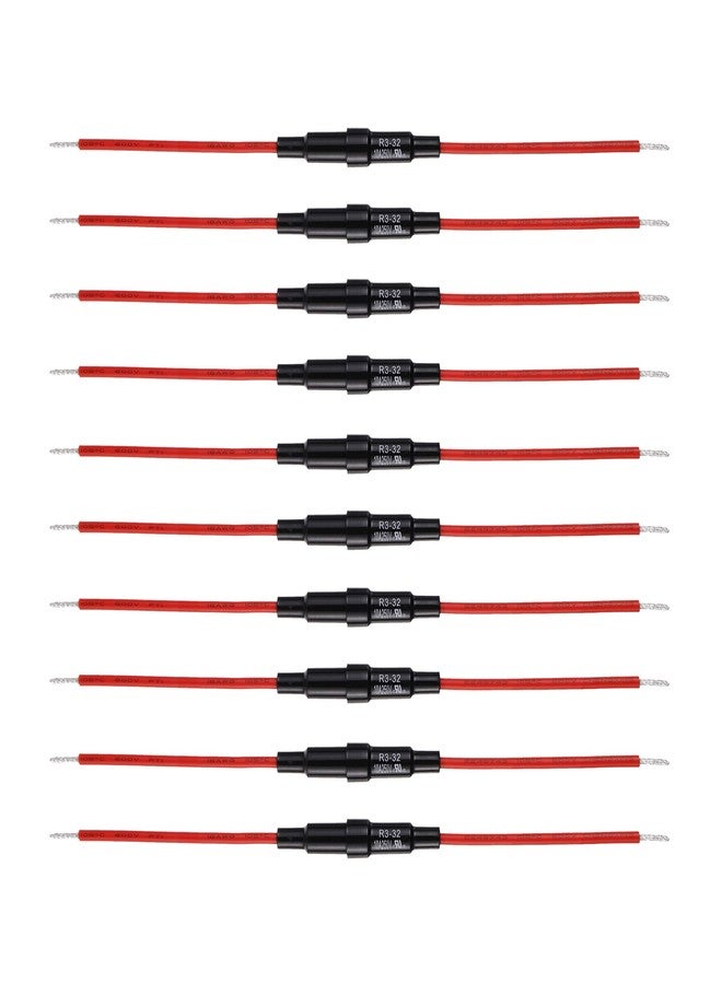 بوجاك حامل فيوزات BOJACK 5x20 مم من النوع اللولبي المدمج مع سلك أحمر 16 AWG + 15 قيمة، 150 قطعة من فيوزات زجاجية سريعة الاحتراق 5x20 مم، 250 فولت، 0.1، 0.2، 0.25، 0.5، 1، 1.5، 2، 3، 4، 5، 8، 10، 12، 15، 20 أمبير، مجموعة متنوعة - Image 3
