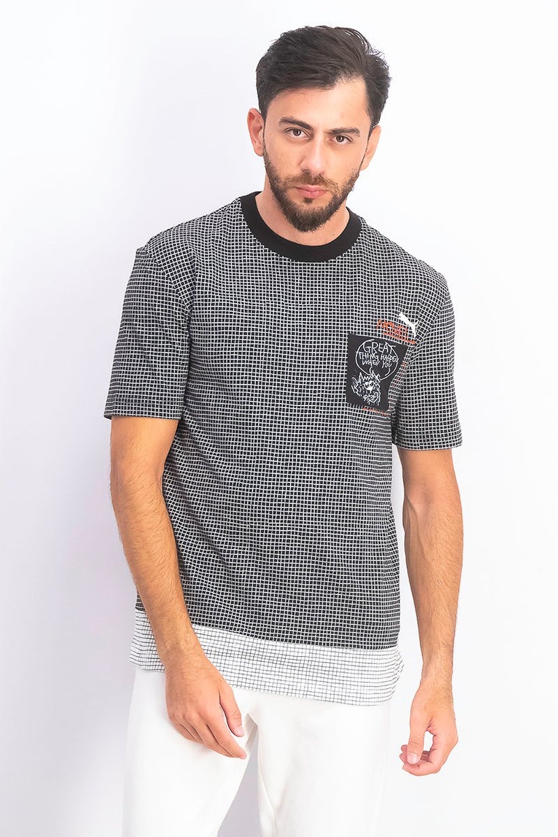 Puma x Michael Lau Men Crew Neck Short Sleeve Pocket Tee, Black - Image 1