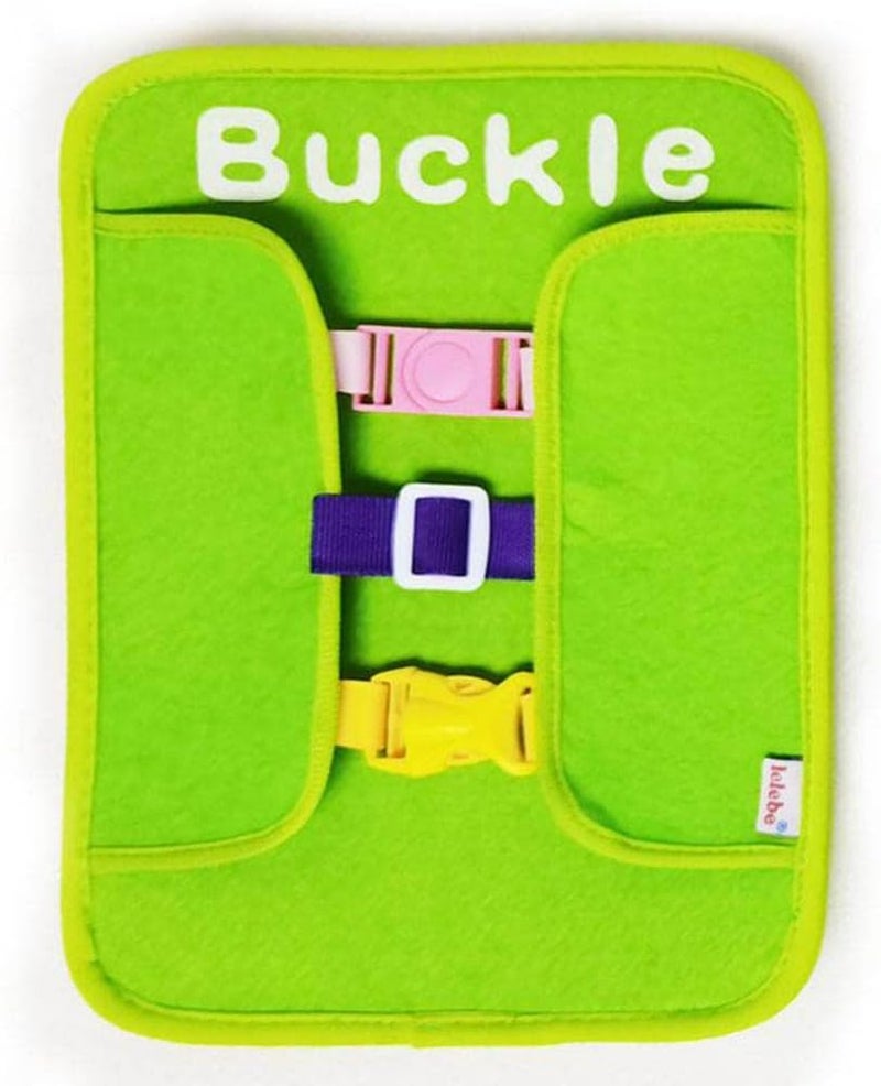 كلاراكو لوحة حسية للأطفال الصغار، ألعاب مونتيسوري تعليمية، لوحة أنشطة أساسية لتعليم الأطفال المهارات الحركية الدقيقة وارتداء الملابس، بسحاب - Image 5