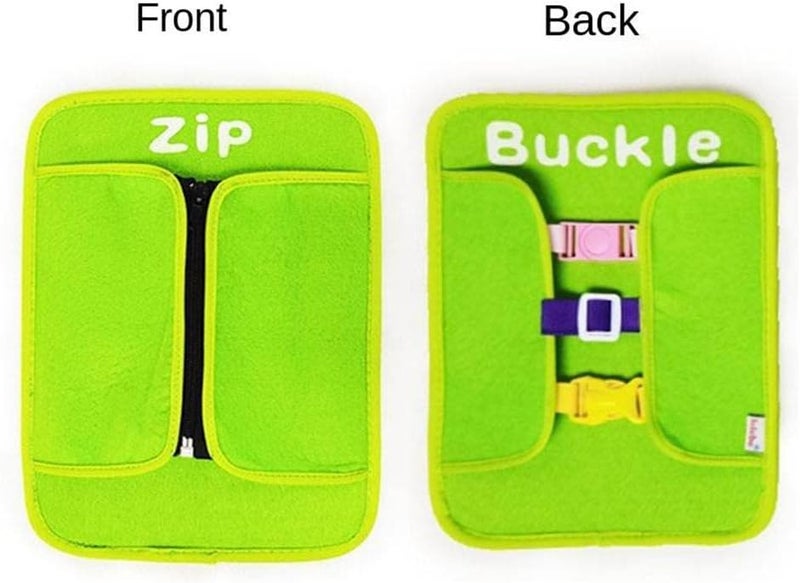 كلاراكو لوحة حسية للأطفال الصغار، ألعاب مونتيسوري تعليمية، لوحة أنشطة أساسية لتعليم الأطفال المهارات الحركية الدقيقة وارتداء الملابس، بسحاب - Image 3