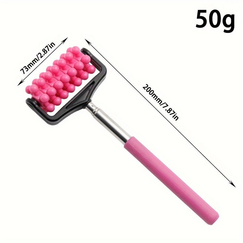 Red Extendable Manual Calf Massager Multifunctional Roller Stretcher - Image 3