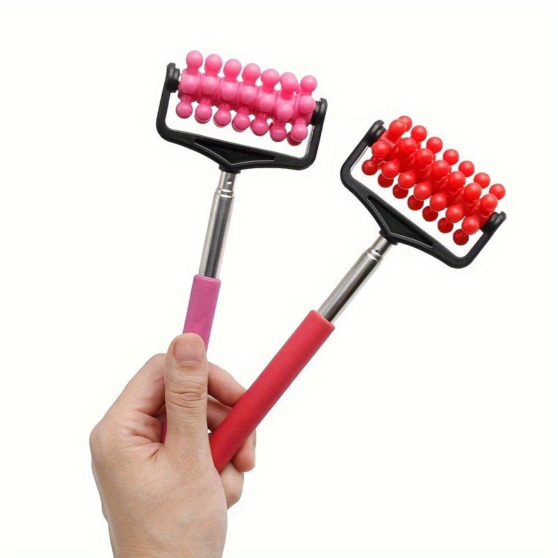 Red Extendable Manual Calf Massager Multifunctional Roller Stretcher - Image 5