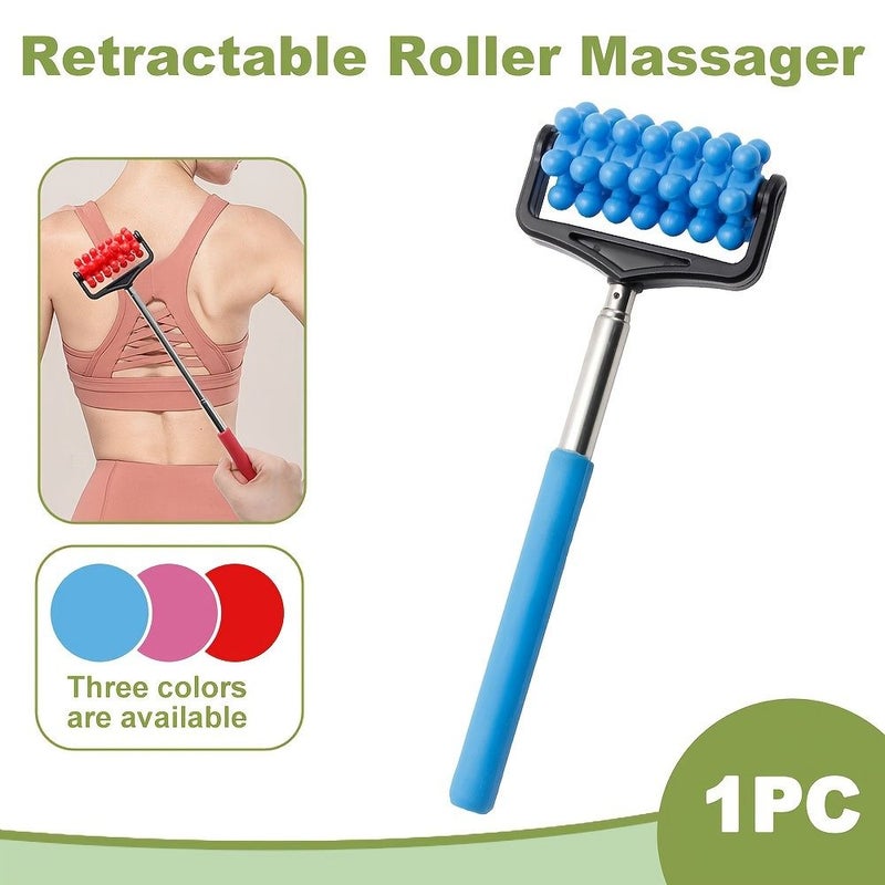 Red Extendable Manual Calf Massager Multifunctional Roller Stretcher - Image 1