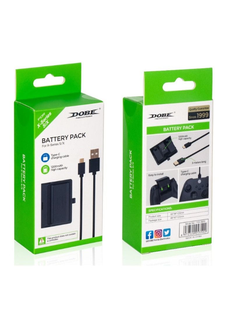 DOBE - 1200mAh XBOX Series S/X Gamepad Universal Rechargeable Battery Pack - Image 1