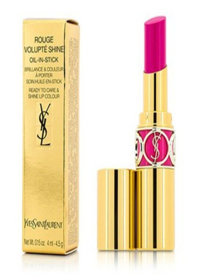 Yves Saint Laurent YSL Rouge Volupte Shine Lipstick #50 Fuchsia Stiletto 4.5g – Hydrating, High-Shine Color - Image 1