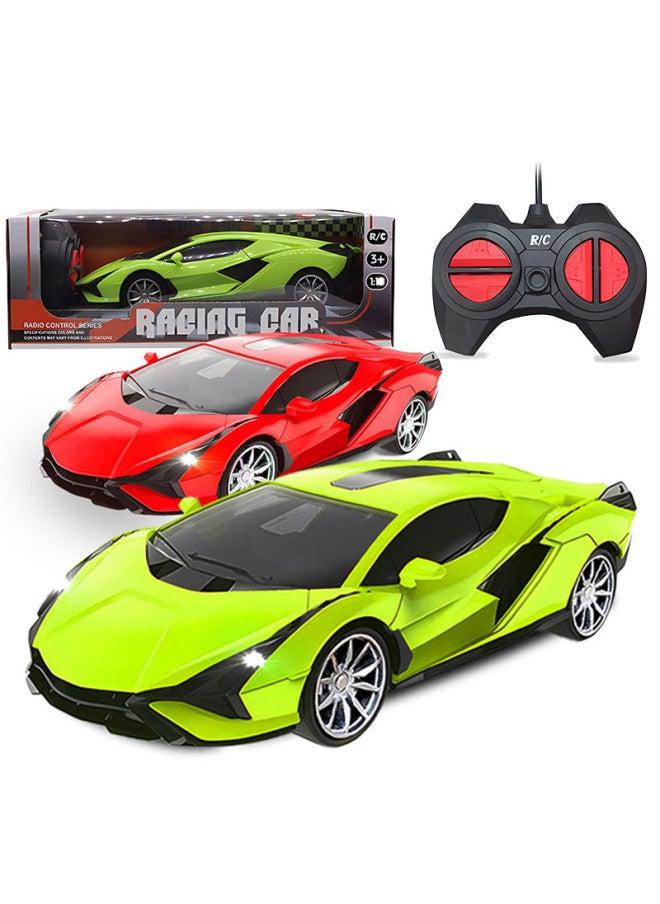 Wireless Remote Control Car Children's Four-way Car Toy Model Boy Simulation Off-road Sports Car Racing Wholesale-Color:Lanbo Orange 28CM [window Color Box/no Electricity] 480g  - Image 2