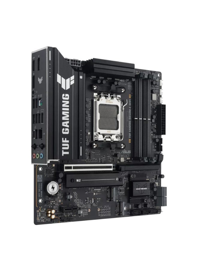 ASUS TUF Gaming B850M-E WiFi Motherboard – AMD AM5, 4xDDR5 8000+ OC, PCIe 5.0 x16, WiFi 6E, 2.5Gb LAN, USB-C 10Gbps, M.2 Gen5/Gen4, 8+2+1 80A VRM, BIOS Flashback, Aura Sync, Black | 90MB1LS0-M0EAY0 - Image 4