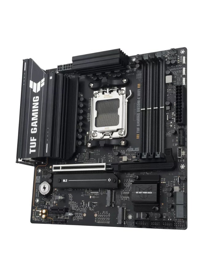 ASUS TUF Gaming B850M-E WiFi Motherboard – AMD AM5, 4xDDR5 8000+ OC, PCIe 5.0 x16, WiFi 6E, 2.5Gb LAN, USB-C 10Gbps, M.2 Gen5/Gen4, 8+2+1 80A VRM, BIOS Flashback, Aura Sync, Black | 90MB1LS0-M0EAY0 - Image 5
