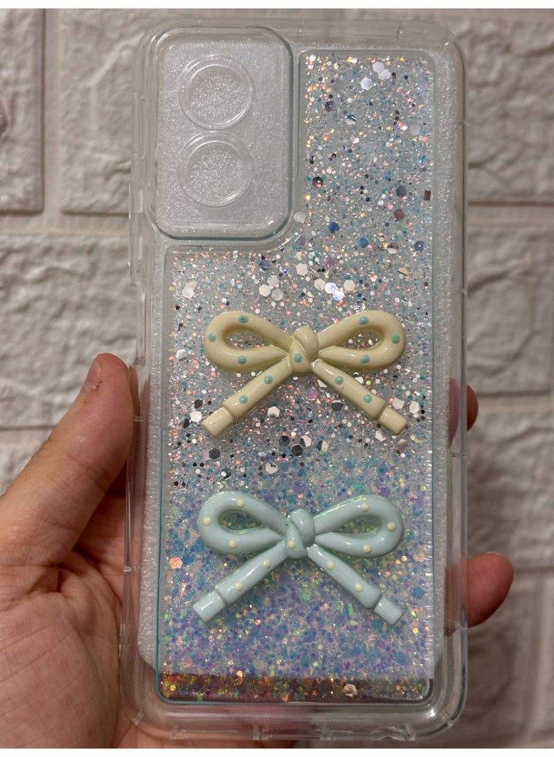 غطاء خلفي مع فيونكة، متوافق مع هاتف OPPO A18 / A38 4G - Image 1