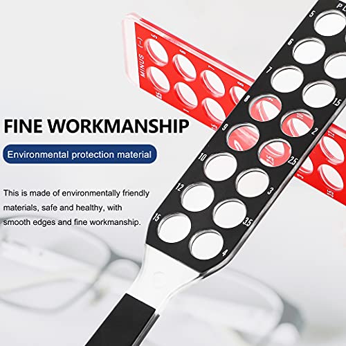 Hanchen Optical Retinoscopy Rack Lens Set for The Quick Examination of Diopter of Spectacles 2 Bars 32 Lenses with a Leather Pocket Sphere: +/- 0.5, 1, 1.5, 2, 2.5, 3, 3.5, 4-10, 12,15 - Image 4