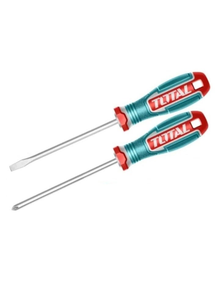 TOTAL 2Pcs Screwdriver Set TKSDS0226