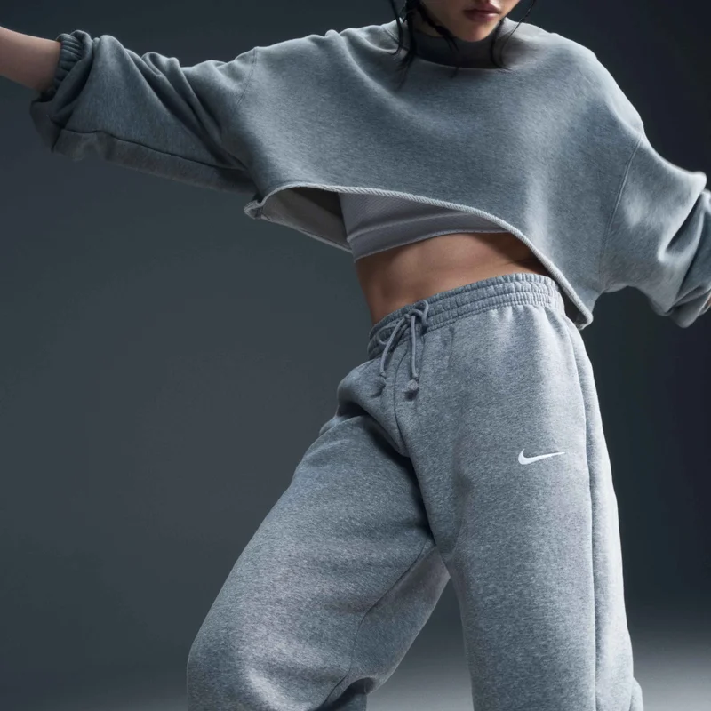 Nike grey Women's Sportswear Phoenix Fleece Sweatpants for Women | Best Price UAE