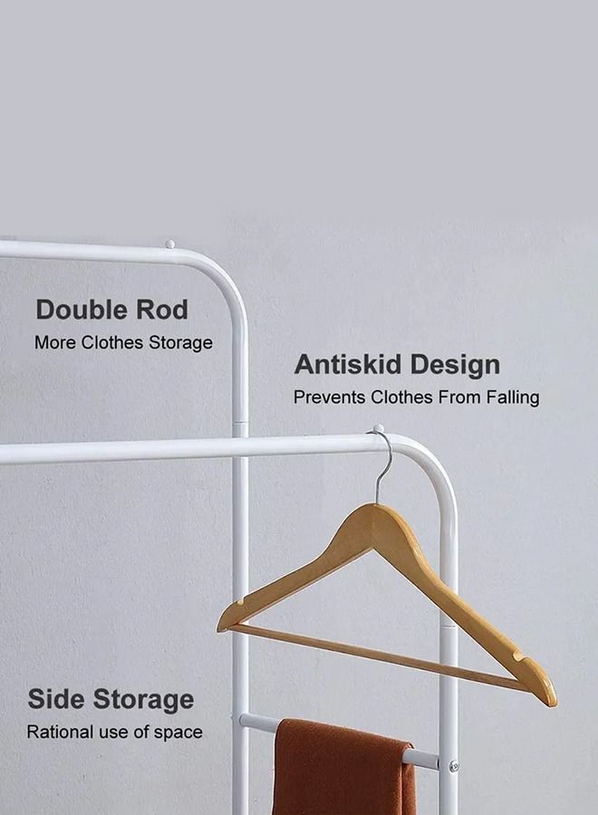 إيه جي دي شماعات ملابس مزدوجة القطب أبيض 150x54x110 سم - Image 4