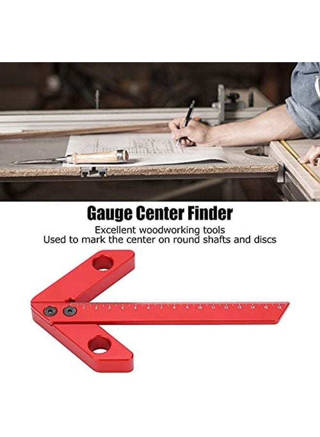 Aluminum Alloy Center Finder Measuring Tool 0 160mm for Woodworking Round Shafts - Image 4