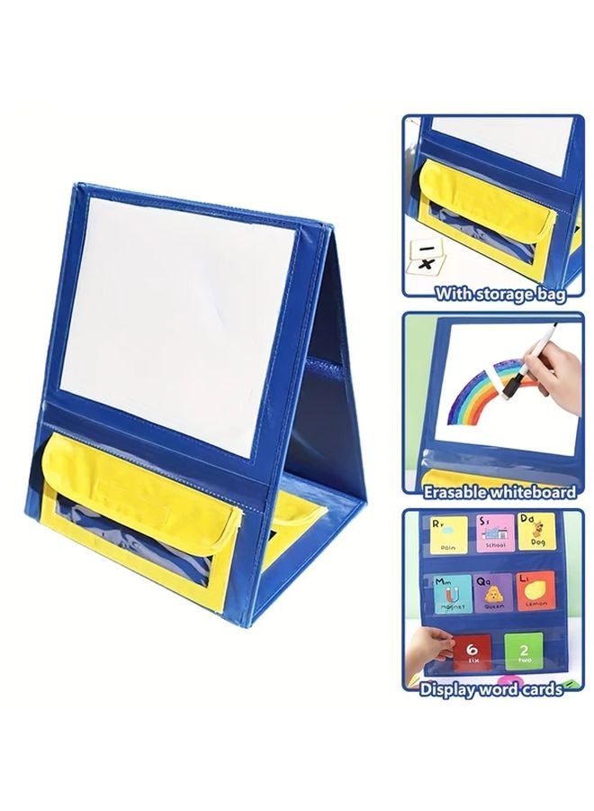 Foldable Desktop Whiteboard With Storage Bag Card Slot Reusable Note Taking Message Board - Image 2