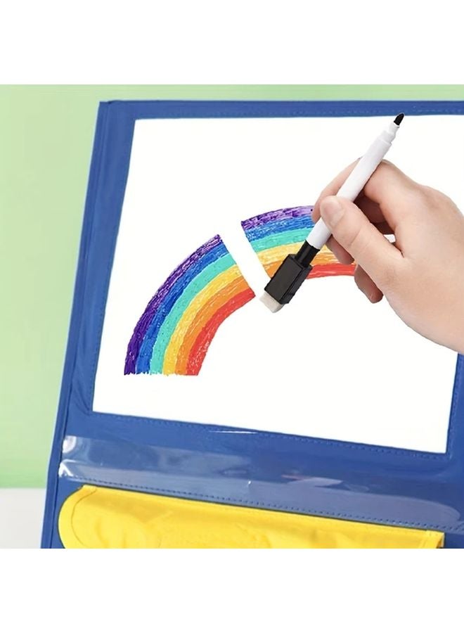 Foldable Desktop Whiteboard With Storage Bag Card Slot Reusable Note Taking Message Board - Image 5