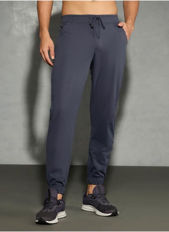 Technosport Technosport Solid Stretch Joggers with Drawstring  - Image 3