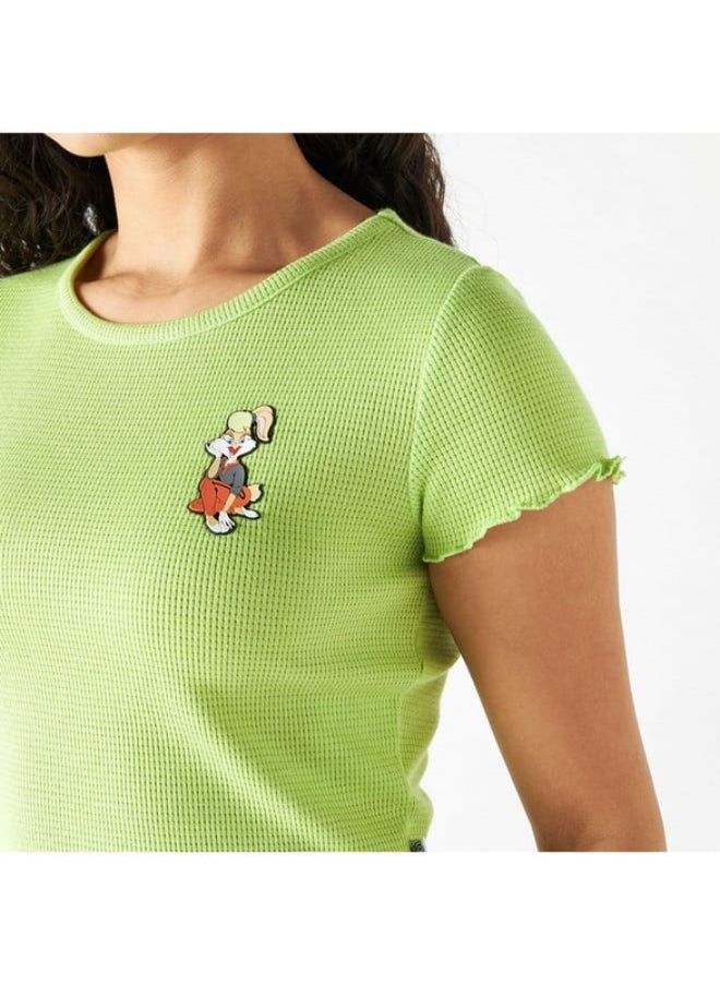 SP Characters Lola Bunny Applique Detail Crew Neck T-shirt with Short Sleeves  - Image 1