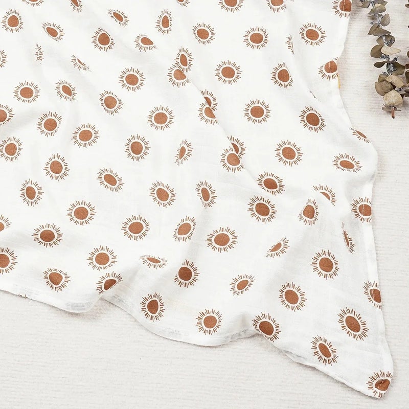 Bluejw 2 Layers Muslin Swaddle Blankets for Newborn - Soft Receiving Blanket Swaddlers - Baby Wrap - Image 1