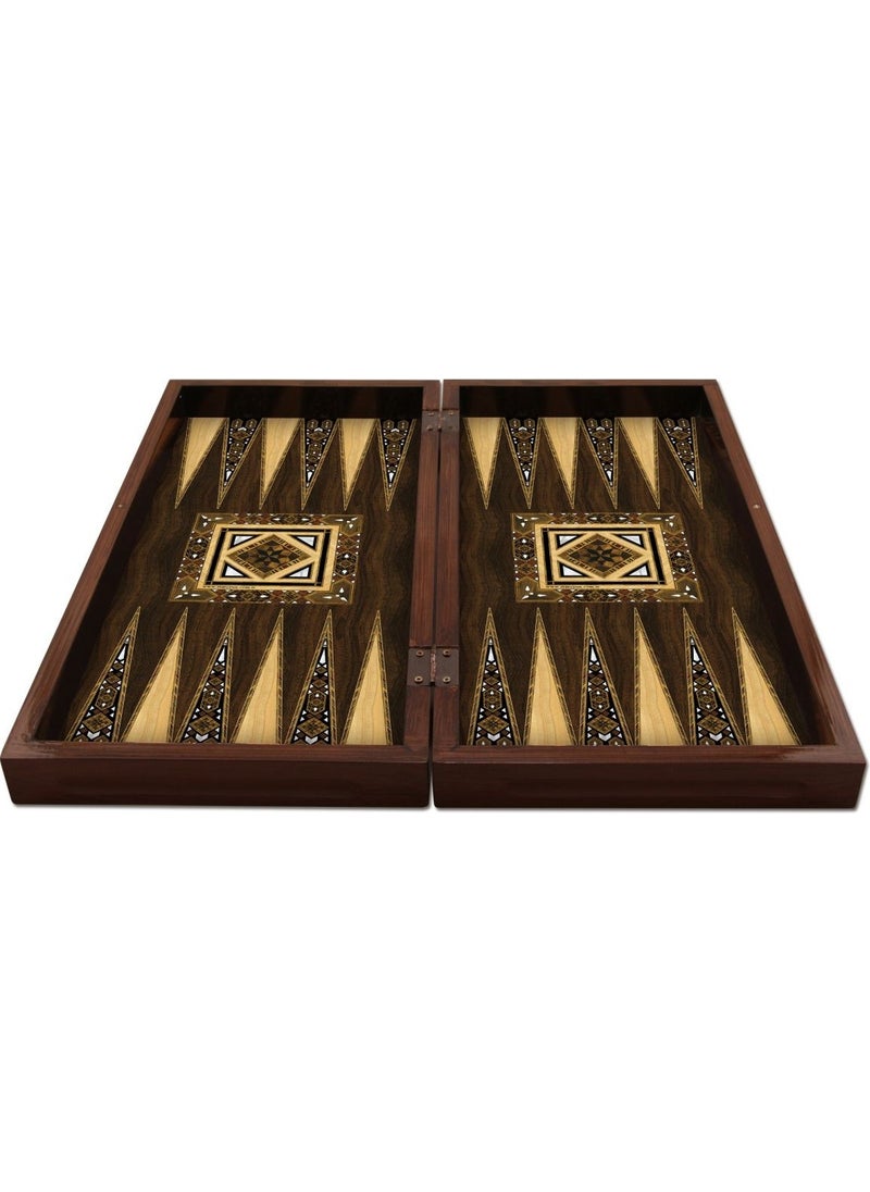Güneş Avm - Antique Mosaic Mother of Pearl Backgammon - Image 1