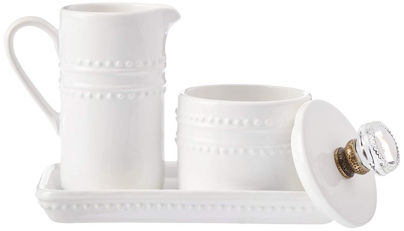 mud pie Farmhouse Inspired Vintage Doorknob Cream and Sugar Set - Image 2