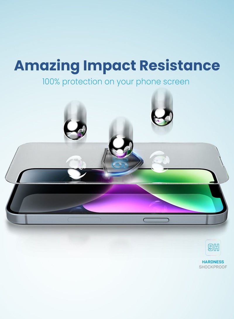 Remson Glass Guard Pro + 9H Tempered Glass Screen Protector Full Coverage HD Clear with Auto Alignment Installation Tool Designed for iPhone 14 6.1 Inch - Image 2